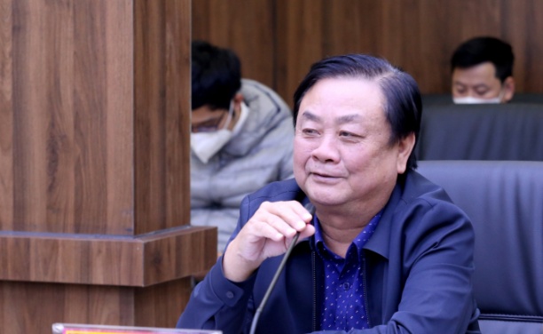 Bộ trưởng Bộ NN-PTNT Lê Minh Hoan phát biểu chỉ đạo tại cuộc họp. Ảnh: Minh Phúc.