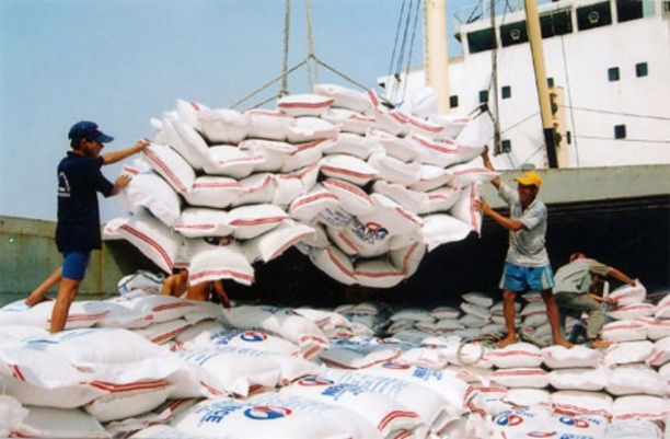 Hoạt động xuất khẩu gạo tại vựa lúa gạo đồng bằng sông Cửu Long của Việt Nam. Ảnh: VEN