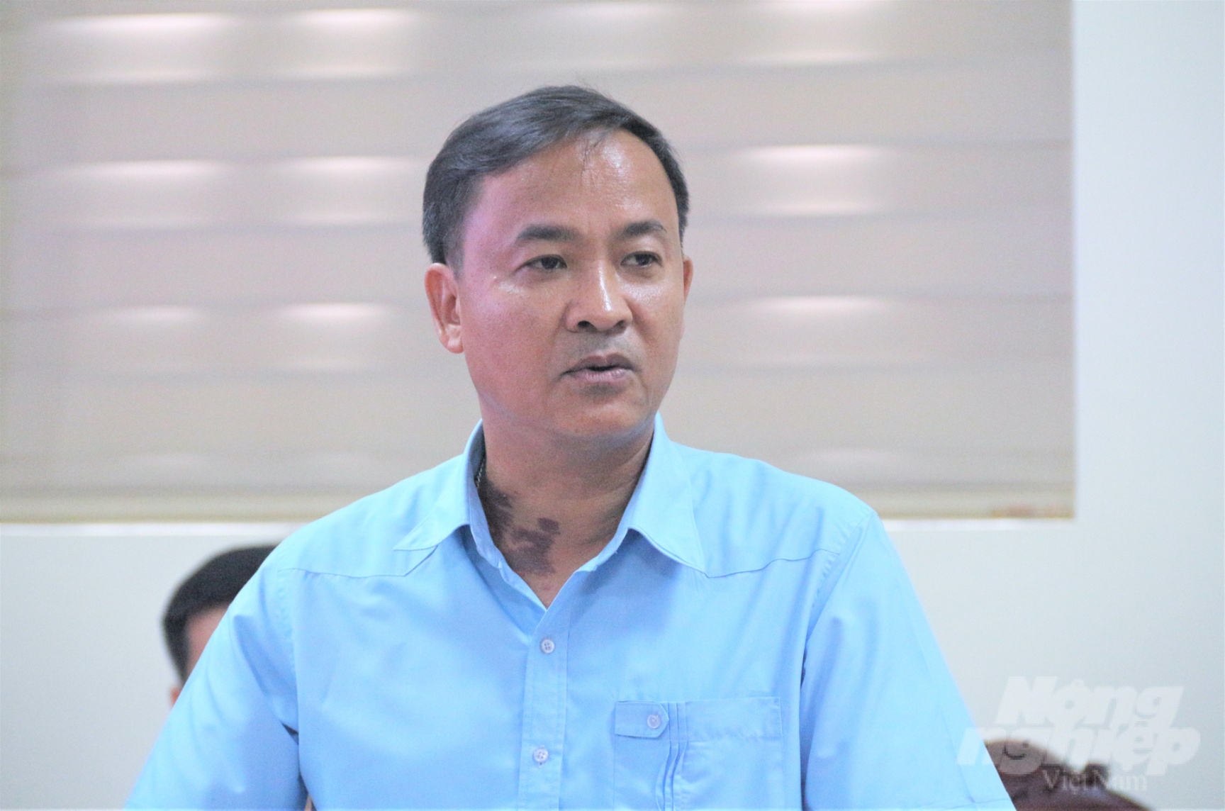 Ông Vũ Đức Hảo, Phó Giám đốc Sở NN-PTNT tỉnh Thái Nguyên, chia sẻ tại buổi Họp báo. Ảnh: Phạm Hiếu.