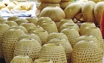 Các sản phẩm mây tre đan của làng Nghi Thái - huyện Nghi Lộc, Nghệ An.