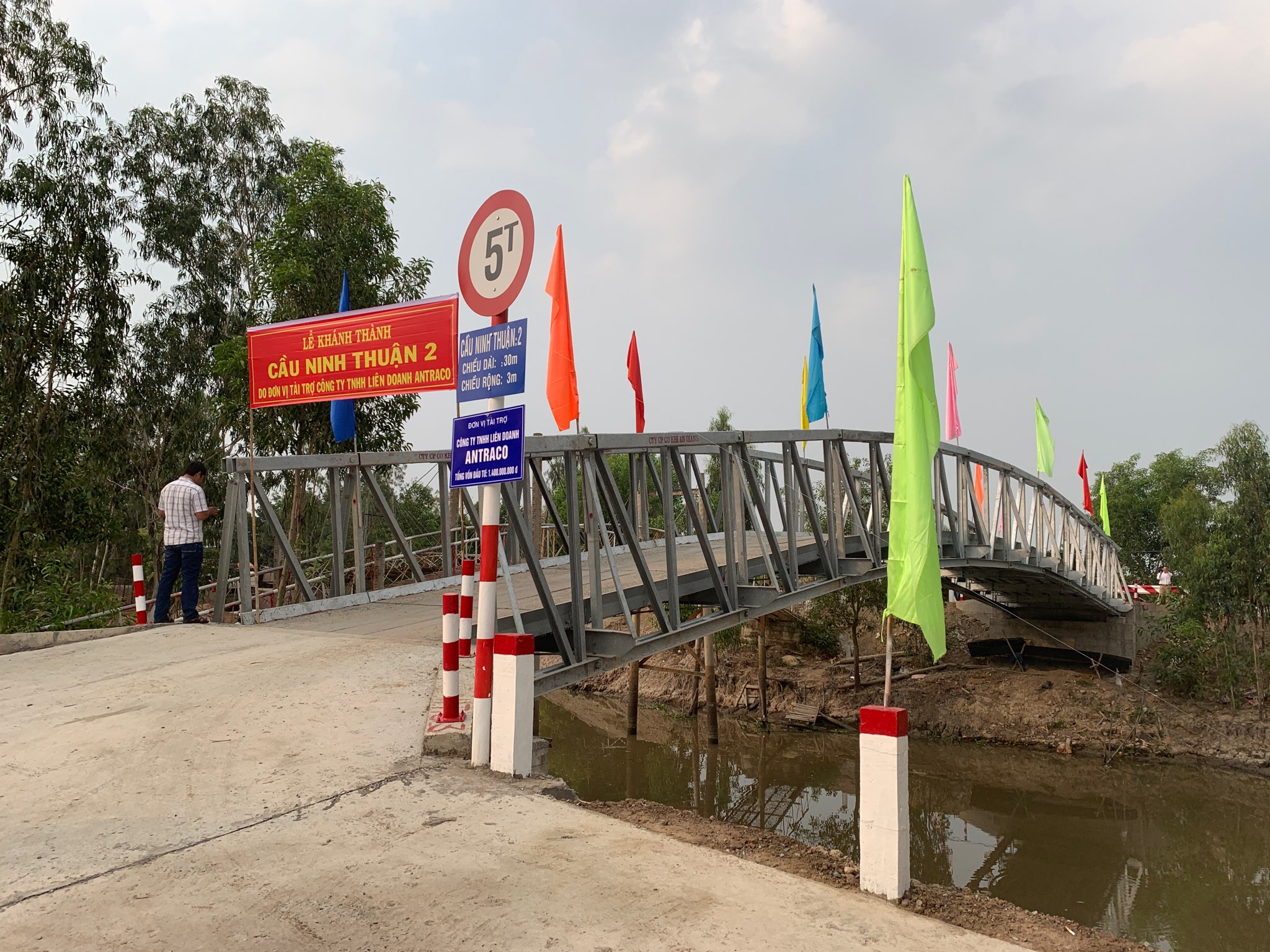 Cầu Ninh Thuận 2 đã kết nối 2 xã An Tức và Lương An Trà