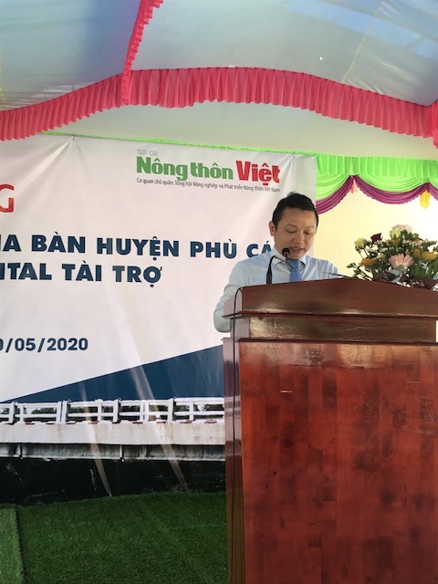 Ông Nguyễn Trung Kiên - Chủ tịch UBND huyện Phù Cát cam kết sẽ sử dụng hiệu quả nguồn vốn được hỗ trợ.
