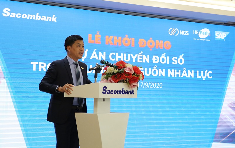 Ông Lê Đức Thịnh – Phó tổng giám đốc Sacombank chia sẻ về các mục tiêu của dự án