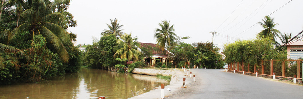 Một góc làng quê ở Tiền Giang