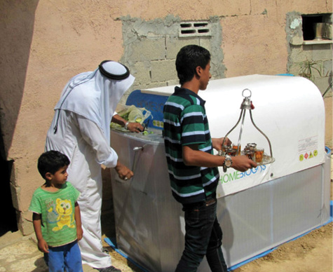 Một chiếc HomeBiogas đang được người dân tại sa mạc Negev sử dụng.