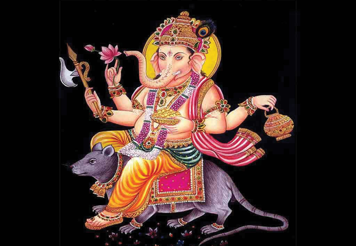 Chuột là vật cưỡi thần Trí tuệ và Hạnh phúc Ganesha
