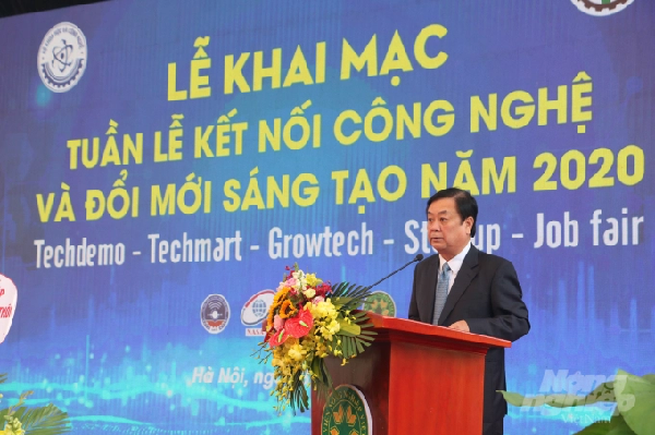 Thứ trưởng Bộ NN-PTNT Lê Minh Hoan phát biểu tại buổi lễ. Ảnh: HG.