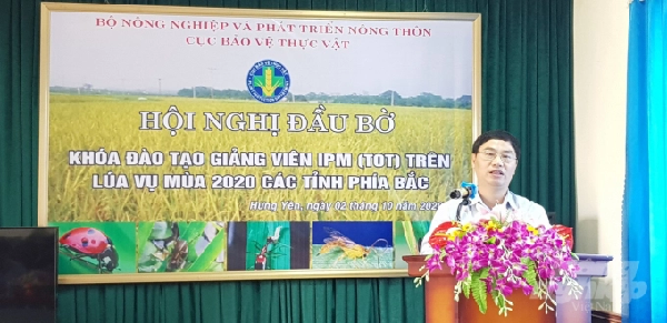Ông Nguyễn Quý Dương, Phó cục trưởng Cục BVTV phát biểu tại hội thảo. Ảnh: HG.