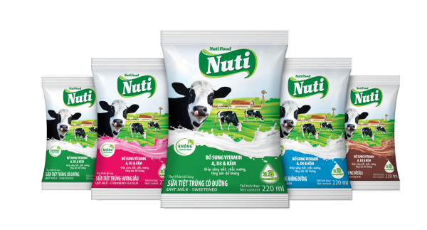 Sữa tiệt trùng Nuti có nhiều hương vị để lựa chọn, chỉ cần mua 1 thùng vị bất kỳ là tìm thấy thẻ cào với cơ hội trúng 1 lượng vàng SJC